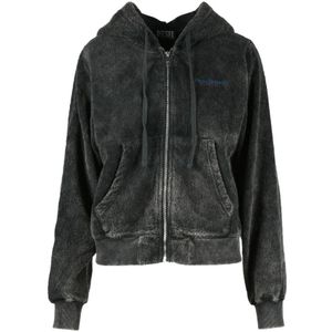 Diesel, Dames, Sweatshirts & Hoodies, Zwart, Maat: XS Katoen,