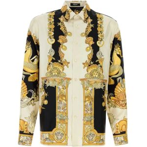 Versace, Heren, Overhemden, Veelkleurig, Maat: M Zijde,