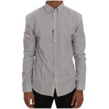 Gestreepte Lange Mouw Overhemd jurk