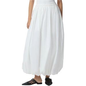 Pinko - Midi Rok - Wit - Dames - Witte Elastische Taille