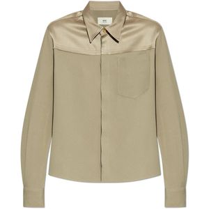 Ami Paris, Dames, Blouses & Shirts, Groen, Maat: 3XS Zijde,