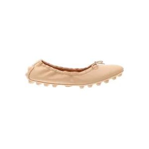 Tod's Beige Leren Ballerina Bubble , Beige , Dames , Maat: 36 EU