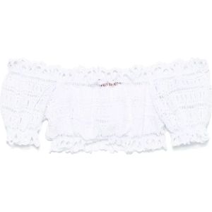 Ermanno Scervino, Dames, Blouses & Shirts, Wit, Maat: XS Katoen,