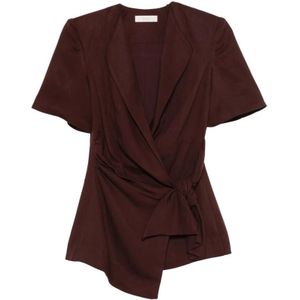 Faithfull the brand, Dames, Blouses & Shirts, Rood, Maat: S