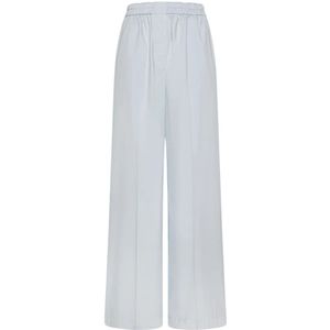 Forte Forte, Dames, Broeken, Blauw, Maat: M Katoen,