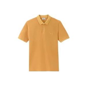 Woolrich Mackinack Heren Piqué Katoenen Polo , Yellow , Heren , Maat: XL