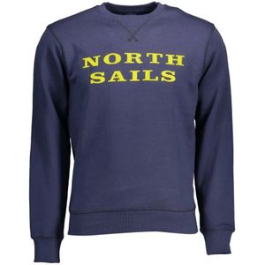 North Sails, Heren, Sweatshirts & Hoodies, Blauw, Maat: L Katoen,
