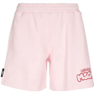 Msgm, Heren, Korte broeken, Roze, Maat: M Katoen,