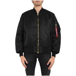 Alpha Industries, Heren, Jassen, Zwart, Maat: S Nylon,
