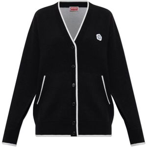 Kenzo, Dames, Truien, Zwart, Maat: M Katoen,