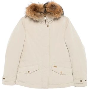 Woolrich, Dames, Jassen, Beige, Maat: XS Polyamide,