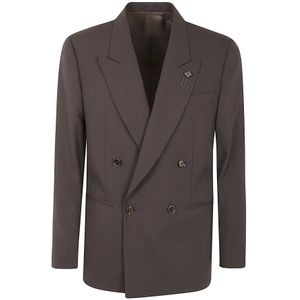 Lardini, Heren, Jassen, Bruin, Maat: L Wol,