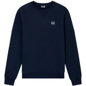 Emporio Armani Ea7, Heren, Sweatshirts & Hoodies, Blauw, Maat: S Katoen,