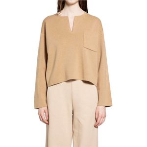Max Mara, Dames, Truien, Beige, Maat: XS Wol,