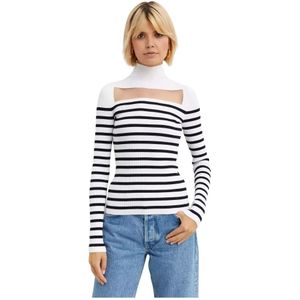 Jean Paul Gaultier, Dames, Truien, Wit, Maat: S Viscose,