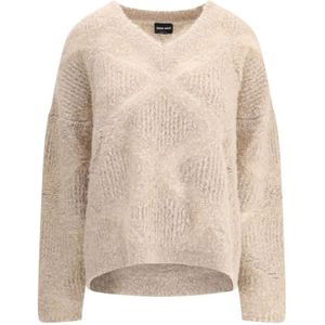 Giorgio Armani, Dames, Truien, Beige, Maat: M Zijde,