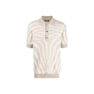 Balmain Polo Hemden , Beige , Heren , Maat: L