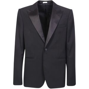 Alexander McQueen, Heren, Pakken, Zwart, Maat: L Wol,