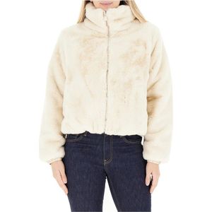 Save The Duck, Dames, Jassen, Beige, Maat: XS Leer,