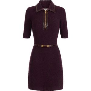 Elisabetta Franchi, Dames, Jurken, Rood, Maat: XS Vinyl,