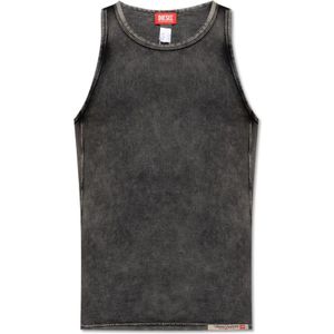 Diesel, Heren, Tops, Grijs, Maat: L Katoen,