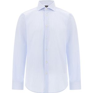 Boggi Milano, Heren, Overhemden, Blauw, Maat: S Katoen,