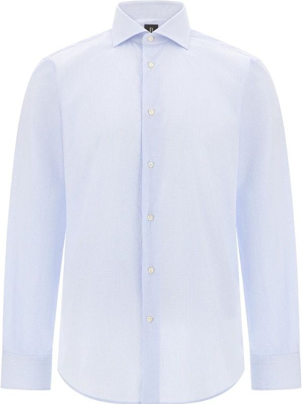 Boggi Milano, Heren, Overhemden, Blauw, Maat: S Katoen,