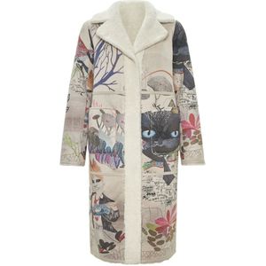 Cesare Gaspari, Dames, Mantels, Wit, Maat: M Acryl,