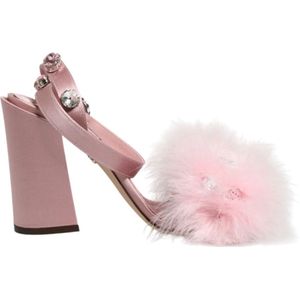 Dolce & Gabbana, Dames, Schoenen, Roze, Maat: 35 1/2 EU Leer,