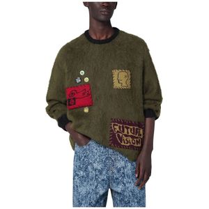 Brain Dead, Heren, Truien, Groen, Maat: L Polyamide,