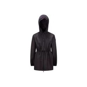 Moncler Lichtgewicht Hooded Jacket Waterafstotend , Black , Dames , Maat: XS