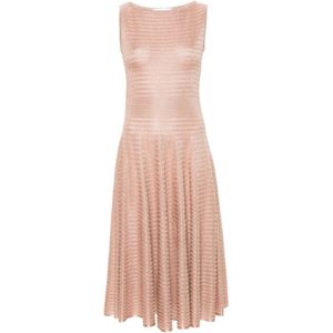 Antonino Valenti, Dames, Jurken, Beige, Maat: S Linnen,