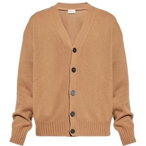 Moncler, Heren, Truien, Bruin, Maat: S Wol,