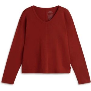 Ecoalf - Adraga T-Shirt - Rood - Lange Mouwen - Katoen