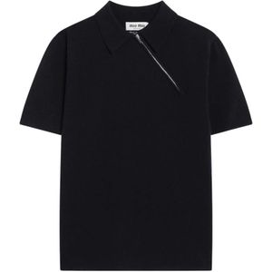 Miu Miu, Dames, Tops, Blauw, Maat: XS