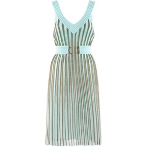 Nenette, Dames, Jurken, Veelkleurig, Maat: S Leer,