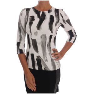 Dolce & Gabbana, Dames, Blouses & Shirts, Wit, Maat: 2XS Viscose,