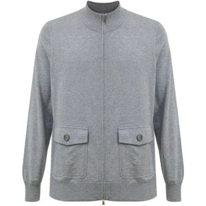 Gran Sasso, Heren, Truien, Grijs, Maat: L Katoen,