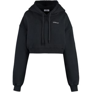 Off White, Dames, Sweatshirts & Hoodies, Zwart, Maat: M Katoen,