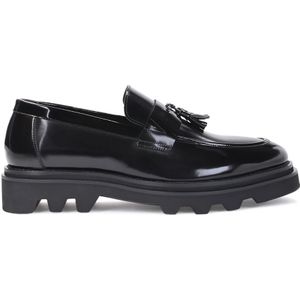 Kazar Studio - Zwarte Leren Loafers - Heren - 46 EU