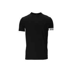 Dsquared2 Icon Band T-shirt , Black , Heren , Maat: L