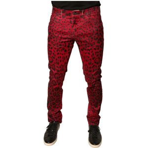 Dolce & Gabbana, Heren, Jeans, Rood, Maat: M Denim,