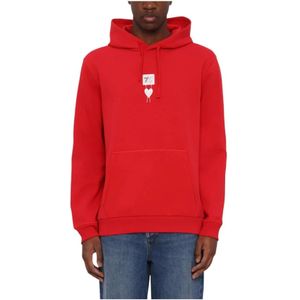 Emporio Armani, Heren, Sweatshirts & Hoodies, Rood, Maat: S