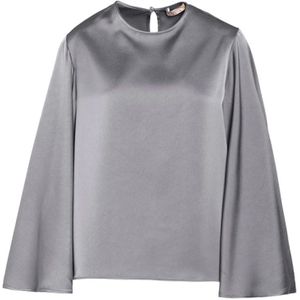 H2O, Dames, Blouses & Shirts, Grijs, Maat: L Leer,