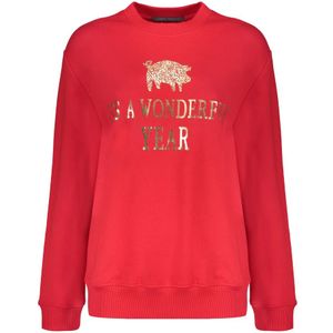 Alberta Ferretti, Dames, Sweatshirts & Hoodies, Rood, Maat: S Katoen,