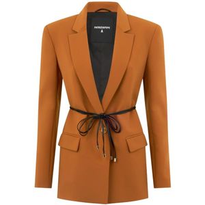 Patrizia Pepe, Dames, Jassen, Oranje, Maat: L Poliester,