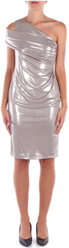 Lauren Ralph Lauren - Cocktailjurk - Zilver - Knielengte - Slanke Pasvorm