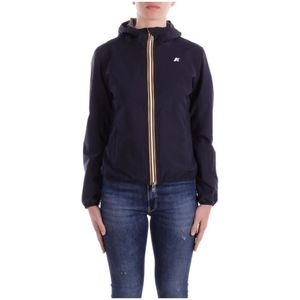 K-Way, Dames, Jassen, Blauw, Maat: XL Nylon,