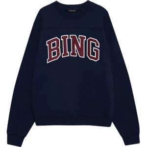 Anine Bing, Dames, Sweatshirts & Hoodies, Blauw, Maat: S Katoen,