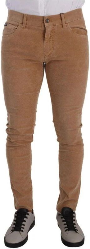Dolce & Gabbana, Heren, Jeans, Bruin, Maat: M Corduroy,